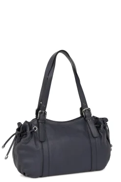 Women Hexagona Shoulder Bag<Shoulder bag with 2 handles - Leather