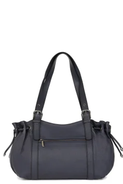 Women Hexagona Shoulder Bag<Shoulder bag with 2 handles - Leather