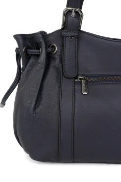 Women Hexagona Shoulder Bag<Shoulder bag with 2 handles - Leather