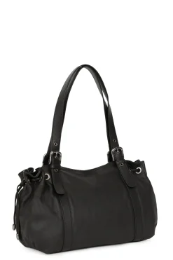 Women Hexagona Shoulder Bag<Shoulder bag with 2 handles - Leather