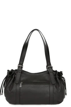 Women Hexagona Shoulder Bag<Shoulder bag with 2 handles - Leather