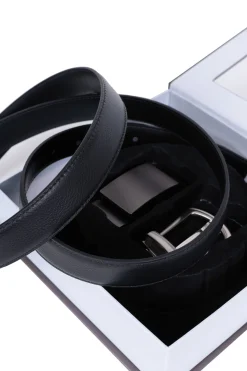 Hexagona Belt<Two leather buckle belt box