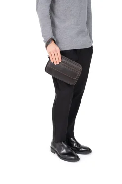 Hexagona Pouch<Wristlet pouch - Leather