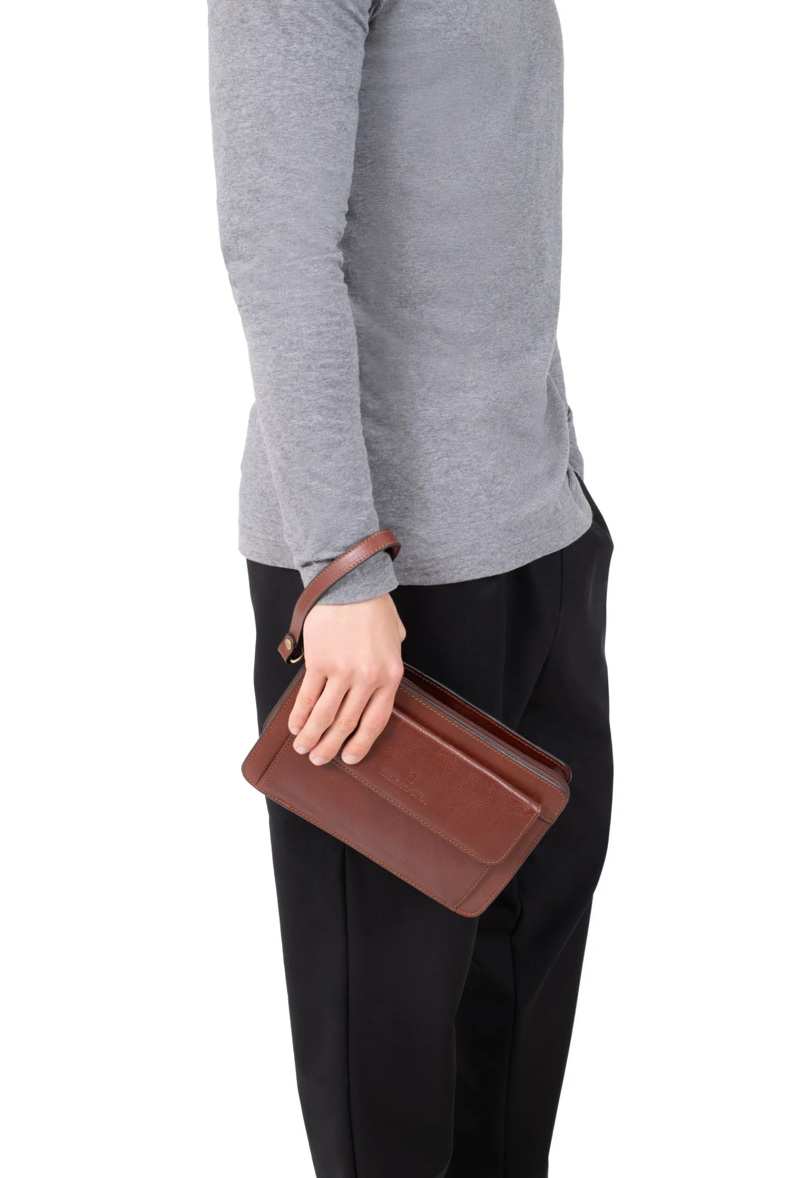 Hexagona Pouch<Wristlet pouch - Leather